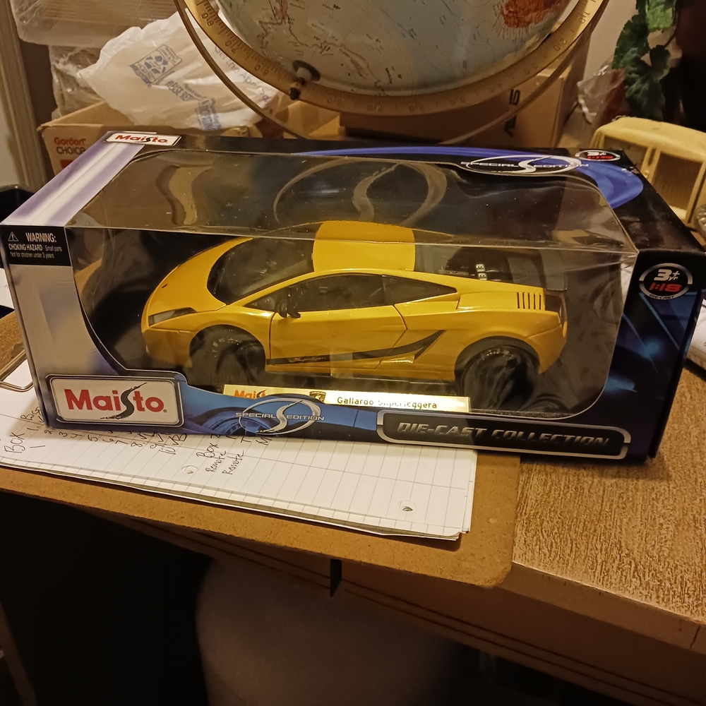 Maisto Yellow Die-Cast Sports Car Model